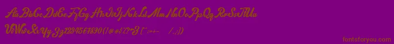 norty Font – Brown Fonts on Purple Background