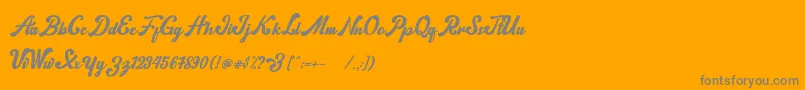 Weitere Informationen zur norty-Schriftart norty-Schriftart – Graue Schriften auf orangefarbenem Hintergrund