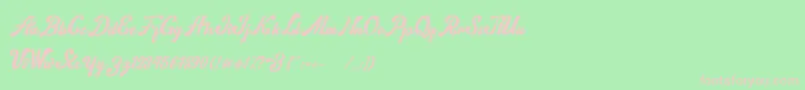 norty Font – Pink Fonts on Green Background