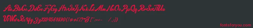 norty Font – Red Fonts on Black Background