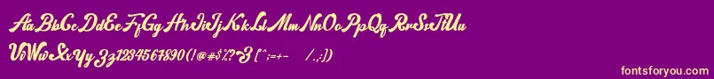 norty Font – Yellow Fonts on Purple Background