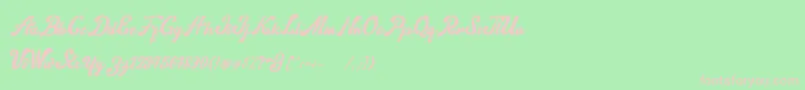 norty Font – Pink Fonts on Green Background