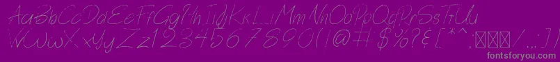 Nosa-Schriftart – Graue Schriften auf violettem Hintergrund