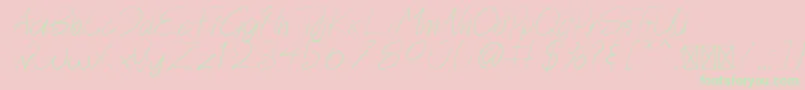Nosa Font – Green Fonts on Pink Background