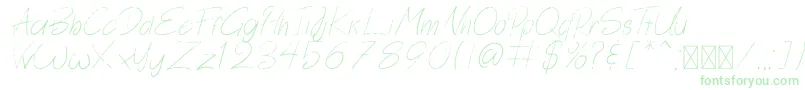 Nosa Font – Green Fonts on White Background