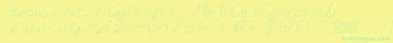 Nosa Font – Green Fonts on Yellow Background