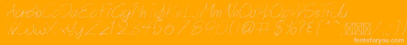 Nosa Font – Pink Fonts on Orange Background