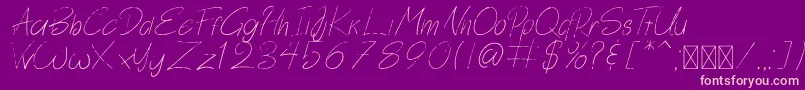 Nosa Font – Pink Fonts on Purple Background