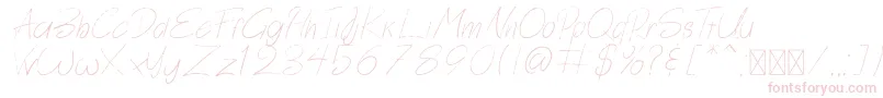 Nosa Font – Pink Fonts on White Background