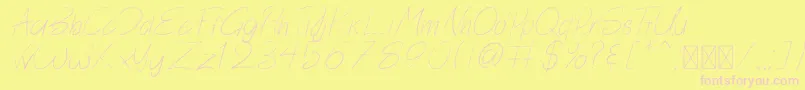 Nosa Font – Pink Fonts on Yellow Background
