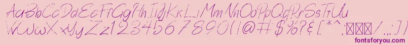 Nosa Font – Purple Fonts on Pink Background
