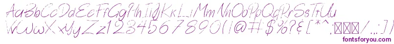 Nosa Font – Purple Fonts on White Background