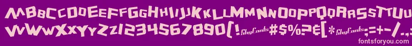 SfZeroGravityCondensed Font – Pink Fonts on Purple Background