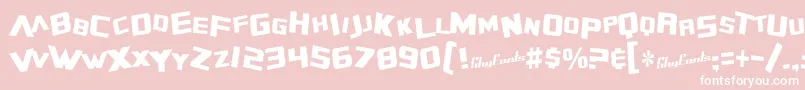 SfZeroGravityCondensed Font – White Fonts on Pink Background