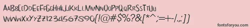 fuente NoScary regular – Fuentes Negras Sobre Fondo Rosa