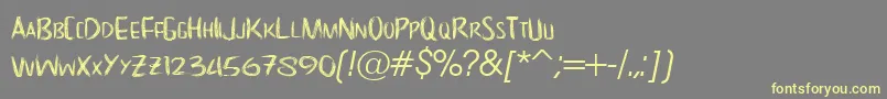 NoScary regular Font – Yellow Fonts on Gray Background