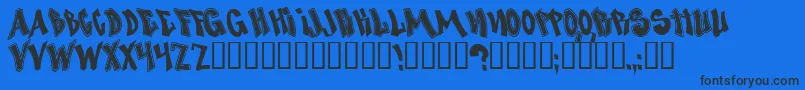 NOSED    Font – Black Fonts on Blue Background