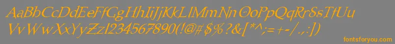 Nosfo    Font – Orange Fonts on Gray Background