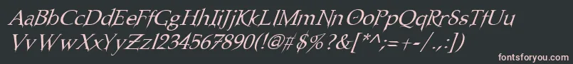 Nosfo    Font – Pink Fonts on Black Background