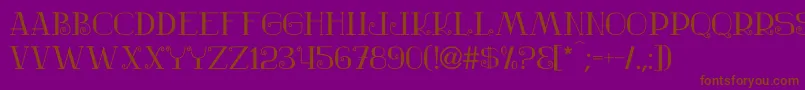 Nostalgic Font – Brown Fonts on Purple Background