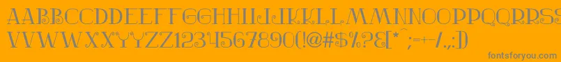 Nostalgic Font – Gray Fonts on Orange Background