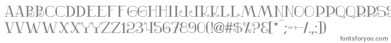 フォントNostalgic – 白い背景に灰色の文字