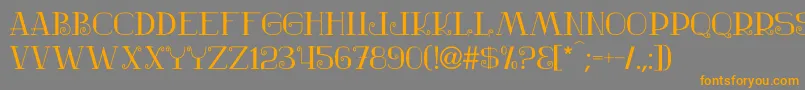 Nostalgic Font – Orange Fonts on Gray Background