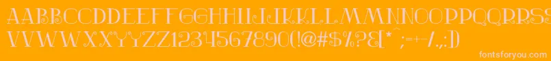 Nostalgic Font – Pink Fonts on Orange Background