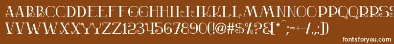 フォントNostalgic – 茶色の背景に白い文字