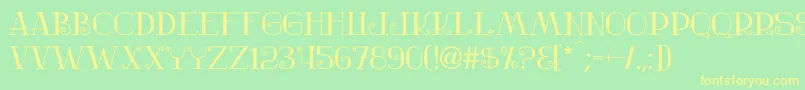 Nostalgic Font – Yellow Fonts on Green Background