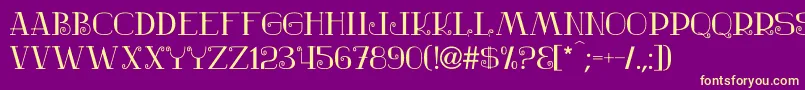 Nostalgic Font – Yellow Fonts on Purple Background