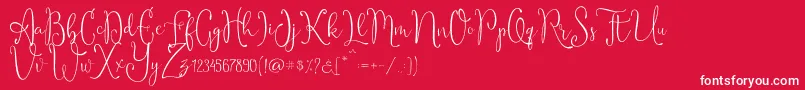 notalistic Font – White Fonts on Red Background