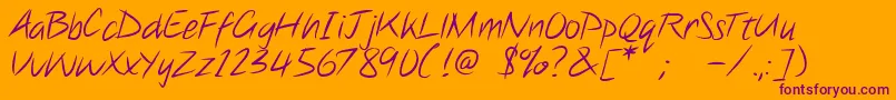 More about Note this Font Note this Font – Purple Fonts on Orange Background