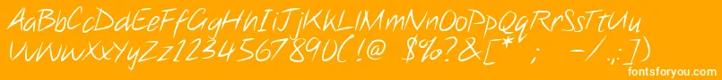 フォントNote this – オレンジの背景に白い文字