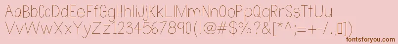 Nothing Special   Demo-Schriftart – Braune Schriften auf rosa Hintergrund