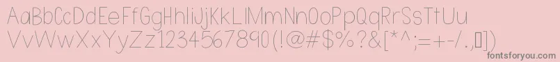 Nothing Special   Demo Font – Gray Fonts on Pink Background