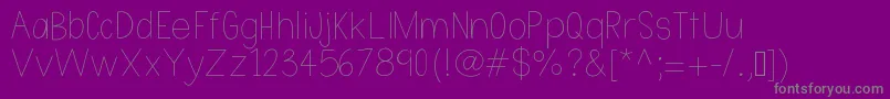 Шрифт Nothing Special   Demo – серые шрифты на фиолетовом фоне