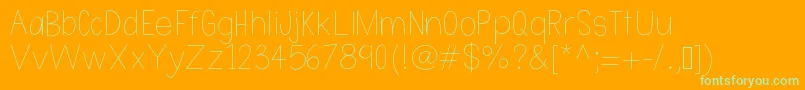 Nothing Special   Demo-Schriftart – Grüne Schriften auf orangefarbenem Hintergrund