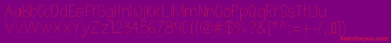 Nothing Special   Demo-Schriftart – Rote Schriften auf violettem Hintergrund