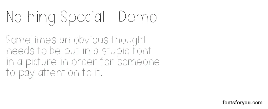 Review of the Nothing Special   Demo Font