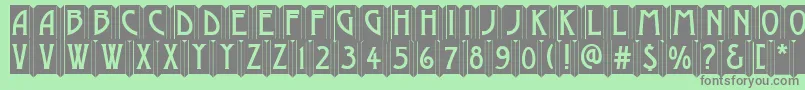 AModernoemb Font – Gray Fonts on Green Background