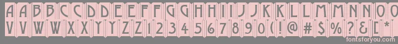 AModernoemb Font – Pink Fonts on Gray Background