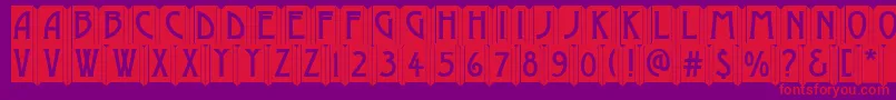 AModernoemb Font – Red Fonts on Purple Background