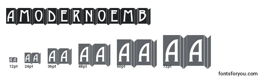 AModernoemb Font Sizes