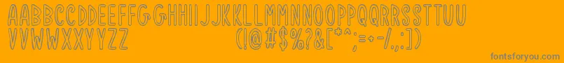 Weitere Informationen zur Notice Things-Schriftart Notice Things-Schriftart – Graue Schriften auf orangefarbenem Hintergrund