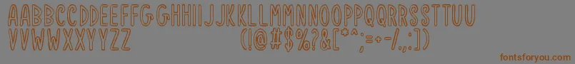 Notice Things Font – Brown Fonts on Gray Background