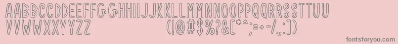 Notice Things Font – Gray Fonts on Pink Background