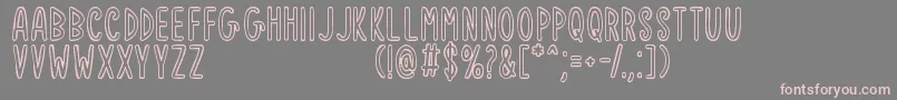Notice Things Font – Pink Fonts on Gray Background