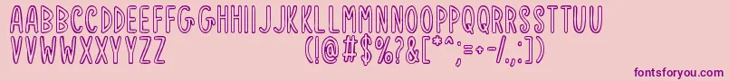Notice Things Font – Purple Fonts on Pink Background