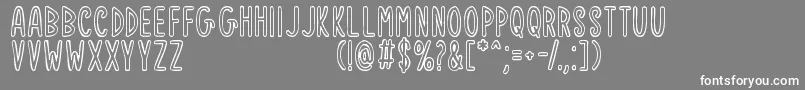 Notice Things Font – White Fonts on Gray Background